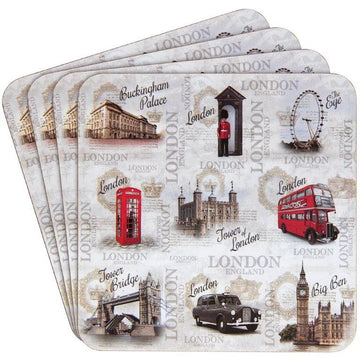 Vintage London Landmarks Coaster Set