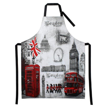 London Icons Kitchen Chef Apron in Cloudy Grey